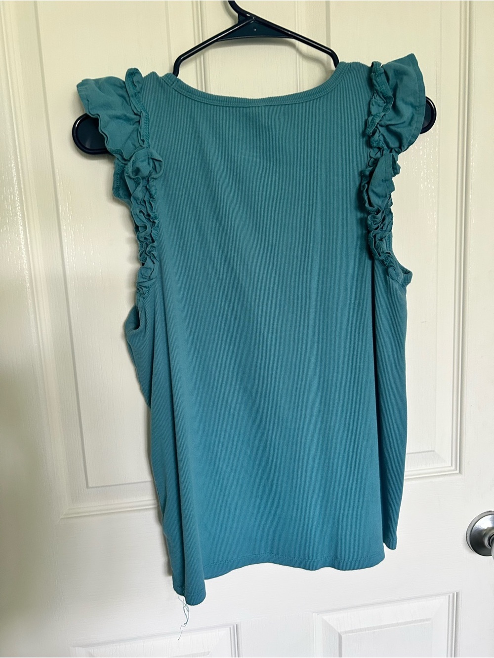 Old Navy Teal Ruffle-Trim Tank Top| Women’s XL - Picture 4 of 4
